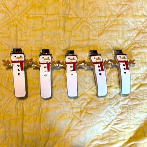 Snowmen stocking holders (5)